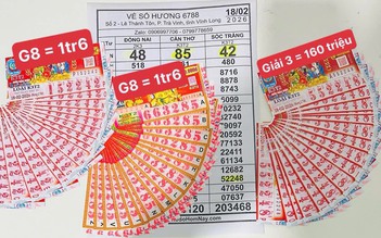 Xổ số miền Nam ngày 18 tháng 2: Bất ngờ vé trúng đài Cần Thơ mùng 2