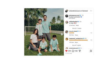 Bộ ảnh gây sốt của Messi về ‘bóng đá và gia đình’