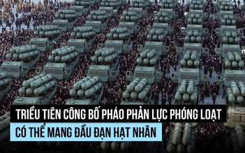 Ông Kim Jong-un công bố pháo phản lực cỡ lớn có thể mang đầu đạn hạt nhân