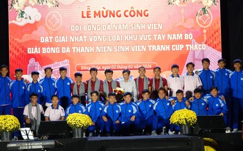 Trường ĐH Đồng Tháp vinh danh đội bóng giành vé vào VCK TNSV THACO Cup 2026