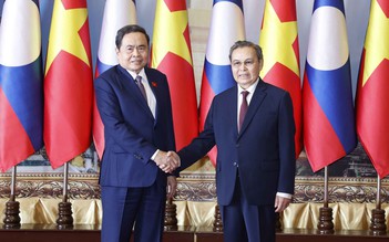 Chủ tịch Quốc hội Trần Thanh Mẫn hội kiến Chủ tịch Quốc hội Lào
