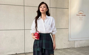 Vẻ đẹp thanh thoát bởi chân váy vạt lệch