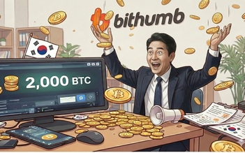 Sàn giao dịch tiền mã hóa Hàn Quốc tặng nhầm 2.000 Bitcoin cho mỗi người