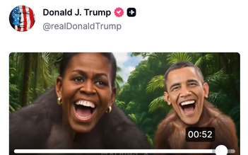 Đảng Cộng hòa chỉ trích ông Trump đăng clip mô tả vợ chồng ông Obama là khỉ
