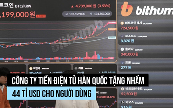 Công ty tiền điện tử Hàn Quốc tặng nhầm lượng Bitcoin trị giá 44 tỉ USD, phải gấp rút thu hồi 