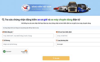 Cách tra cứu giấy chứng nhận kiểm định điện tử từ 1.3