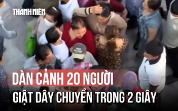 Cận cảnh nhóm người vây kín, dàn cảnh giật dây chuyền nữ du khách ở Cần Thơ