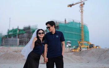 Ảnh cưới ở công trường 'gây sốt': Cô gái vượt 2.000 km về miền Tây làm dâu