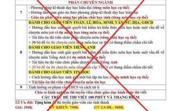 Cảnh báo 'bẫy' tài liệu ôn thi viên chức giáo dục giả mạo trên mạng