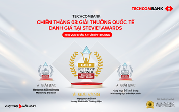 Techcombank xác lập ‘hat-trick’ Giải Vàng Stevie® Awards Châu Á - Thái Bình Dương