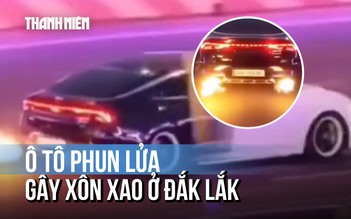 Xôn xao clip ô tô tăng ga, phun lửa trên đại lộ ở Đắk Lắk