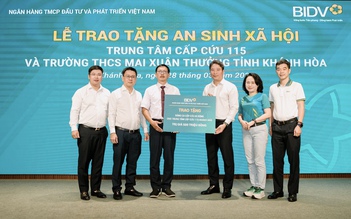 BIDV trao 1 tỉ đồng cho chương trình an sinh xã hội địa bàn tỉnh Khánh Hòa