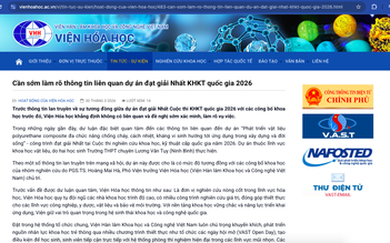 Viện Hóa học bác bỏ cáo buộc liên quan dự án giải nhất khoa học kỹ thuật quốc gia