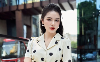 Rạng rỡ với váy họa tiết chấm bi cho những ngày giao mùa
