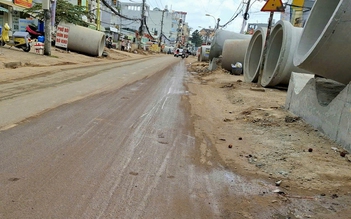 Công trình nâng cấp đường ngổn ngang quá lâu