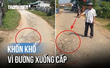 Quảng Ngãi: Đường ĐH09 xuống cấp nghiêm trọng, người dân đi lại khổ sở