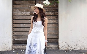 Đẹp bất bại với bộ đôi áo và chân váy dài