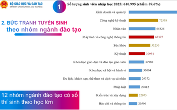 Cứ 5 thí sinh vào đại học, 1 người chọn ngành kinh doanh và quản lý