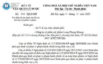 TP.HCM: Sản xuất mỹ phẩm chứa chất cấm, một công ty bị phạt nặng