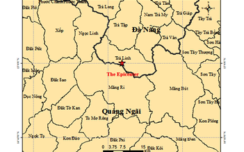 Trong 3 giờ, 5 trận động đất liên tiếp xảy ra ở Đà Nẵng và Quảng Ngãi