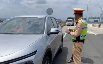 Ô tô chạy 103 km/giờ trên cao tốc Vĩnh Hảo - Phan Thiết bị phạt nặng
