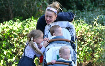 Amber Heard lui về ở ẩn cùng 3 con sau sóng gió
