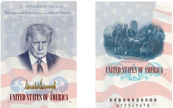 Mỹ ra mắt hộ chiếu in hình ông Trump