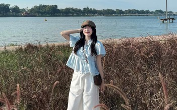 Xua tan cái nắng ngày hè với những kiểu áo gam màu xanh mát lạnh