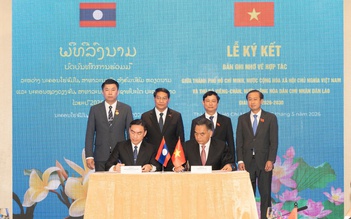 Lãnh đạo TP.HCM và Vientiane ký kết hợp tác giai đoạn 2026 - 2030
