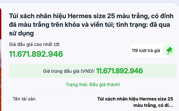 Đấu giá thành 2 túi HERMES của bà Trương Mỹ Lan