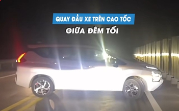 Kinh hoàng ô tô quay đầu trên cao tốc trong đêm, phạt tài xế 35 triệu đồng