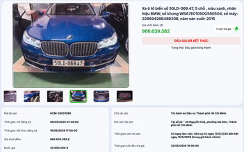 Đấu giá không thành 2 xe sang BMW, Lexus của Trương Mỹ Lan