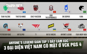 3 đại diện Việt Nam vào VCK PGS 4, Anyone’s Legend 'bùng nổ' giành tốp 1