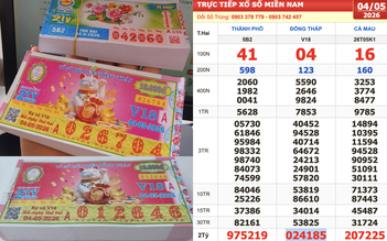Xổ số miền Nam ngày 4 tháng 5: Bất ngờ người trúng số đài Đồng Tháp