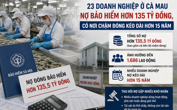 23 doanh nghiệp Cà Mau nợ bảo hiểm hơn 135 tỉ đồng, ảnh hưởng 1.686 lao động