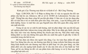 Rà soát việc kinh doanh lô sữa Allernova AR có thông báo thu hồi