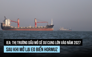 IEA: Sẽ dư cung dầu mỏ vào năm 2027 sau khi eo biển Hormuz mở lại