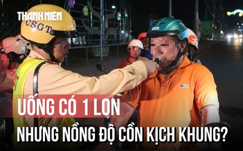 Nồng độ cồn kịch khung, tài xế nói chỉ uống 1 lon