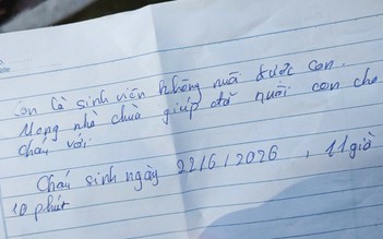 Bé sơ sinh bị bỏ rơi trước chùa, mẹ để lại thư: 'Em là sinh viên...'