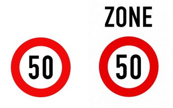Phân biệt biển báo viền đỏ, chữ đen, nền trắng khác nhau chữ 'ZONE' thế nào?
