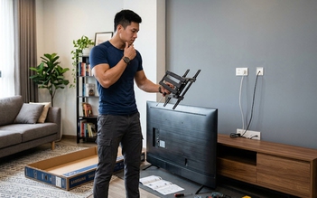 Nên treo TV lên tường hay đặt trên kệ?