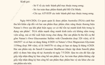 Thu hồi khẩn 2 thực phẩm chức năng thuộc thương hiệu Nature's Own