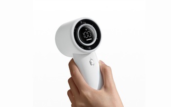 Xiaomi tung quạt cầm tay 100 cấp độ gió, pin 40 tiếng