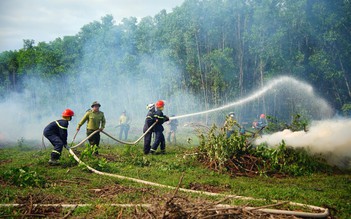 Giả định cháy rừng vì nắng nóng, Đà Nẵng huy động hàng trăm người dập lửa