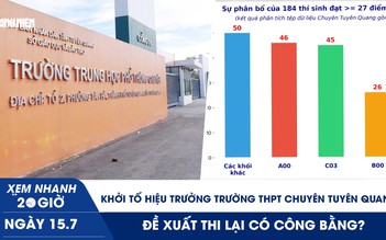 Xem nhanh 20h ngày 15.7: Khởi tố Hiệu trưởng Trường THPT chuyên Tuyên Quang; Đề xuất thi lại có công bằng?