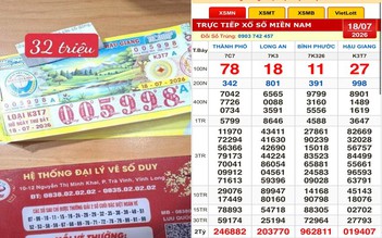 Xổ số miền Nam ngày 18 tháng 7: Một người vừa trúng cọc vé đài Hậu Giang