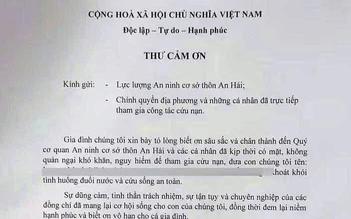 Đà Nẵng: Xúc động thư cảm ơn những người cứu bé trai 7 tuổi bị đuối nước