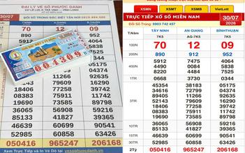 Xổ số miền Nam ngày 30 tháng 7: Mua sát giờ xổ số, trúng đài Bình Thuận