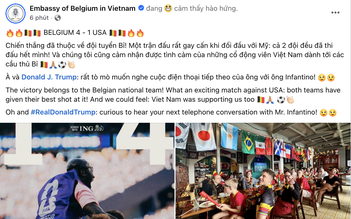 Đội nhà thắng đậm Mỹ, Đại sứ quán Bỉ nhắn nhủ đặc biệt ông Donald Trump