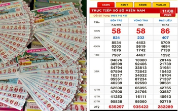 Xổ số miền Nam ngày 11 tháng 8: Có hai người trúng 320 vé đài Vũng Tàu
